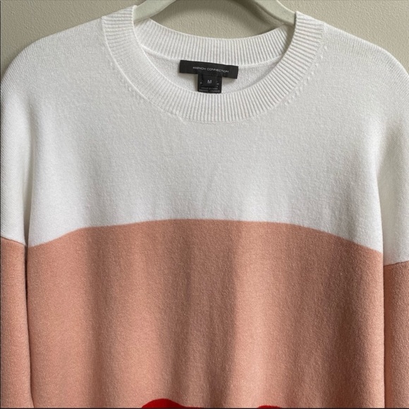 NWT French Connection Color Block Pullover Sweater - Picture 5 of 11
